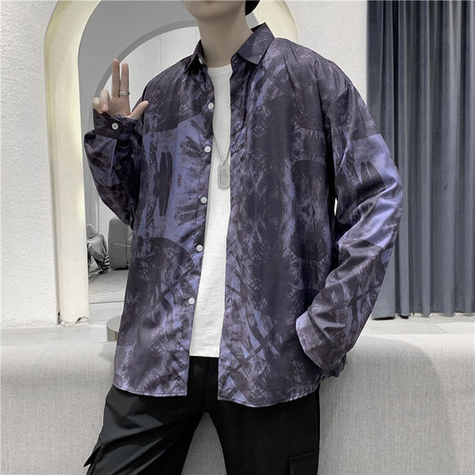 Camisa Casual de Manga Larga para Hombre - Corte Relajado Versátil - Image 6