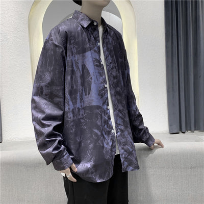 Camisa Casual de Manga Larga para Hombre - Corte Relajado Versátil - Image 5