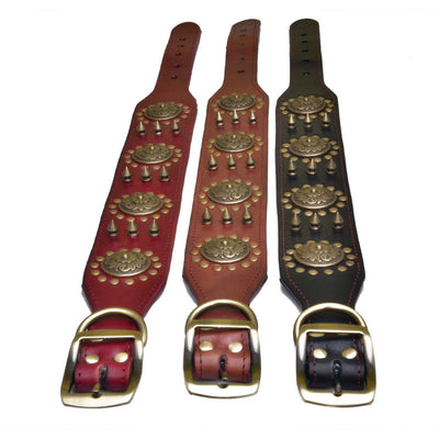 Collar Retro para Mascotas con Remaches de Aleación