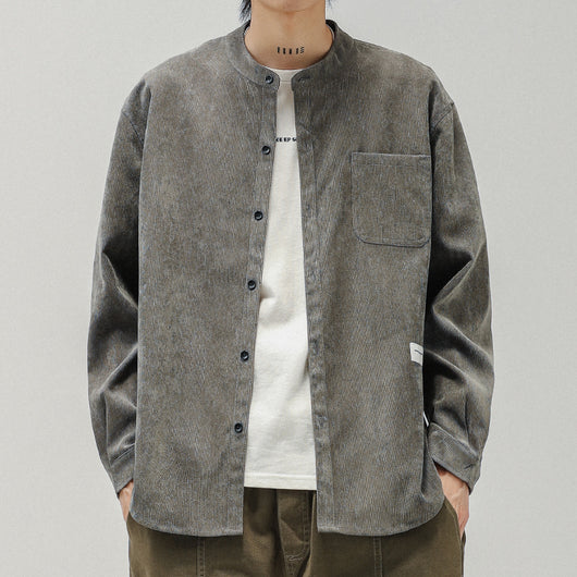 Camisa Suelta de Manga Larga Clásica para Hombre - Image 7