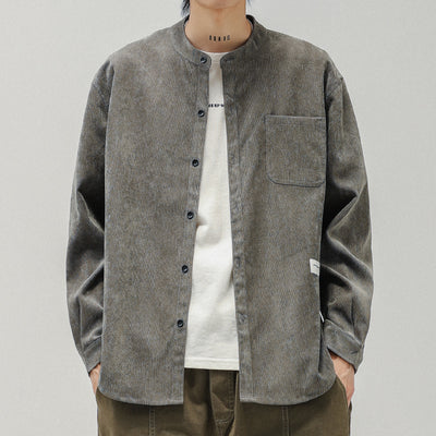 Camisa Suelta de Manga Larga Clásica para Hombre