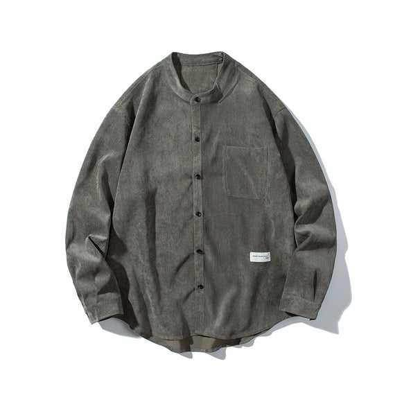 Camisa Suelta de Manga Larga Clásica para Hombre