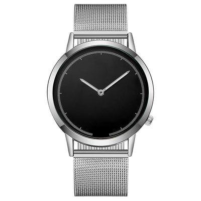 Reloj Hombre Malla Metálica Minimalista Dos Agujas - Image 6