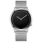 Reloj Hombre Malla Metálica Minimalista Dos Agujas