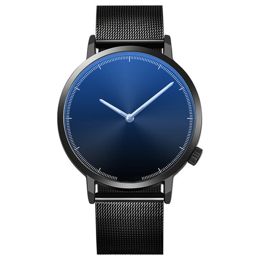Reloj Hombre Malla Metálica Minimalista Dos Agujas - Image 2
