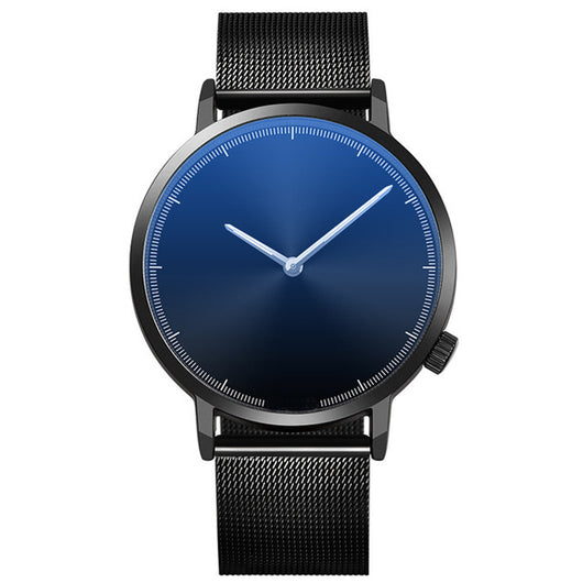 Reloj Hombre Malla Metálica Minimalista Dos Agujas - Image 2