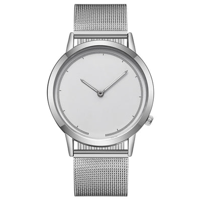 Reloj Hombre Malla Metálica Minimalista Dos Agujas - Image 4