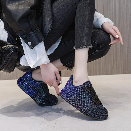 Zapatillas Deportivas Blancas para Mujer con Detalles de Cristal Brillante - Image 14