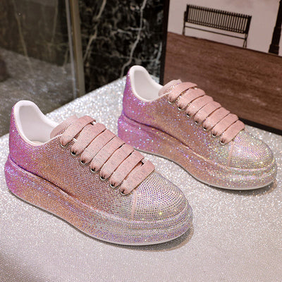 Zapatillas Deportivas Blancas para Mujer con Detalles de Cristal Brillante - Image 10
