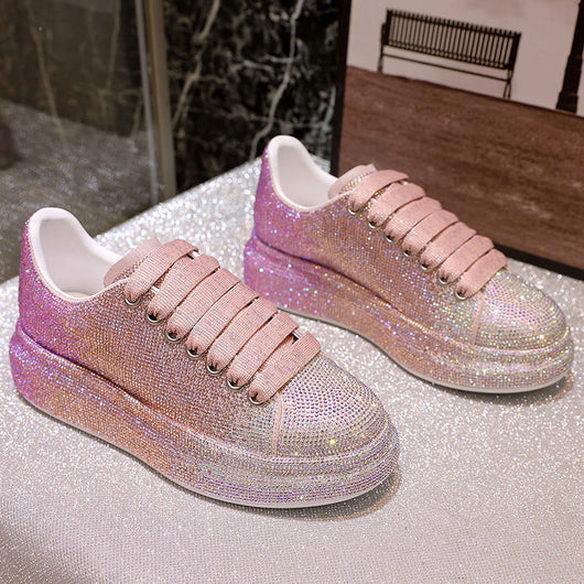 Zapatillas Deportivas Blancas para Mujer con Detalles de Cristal Brillante - Image 10