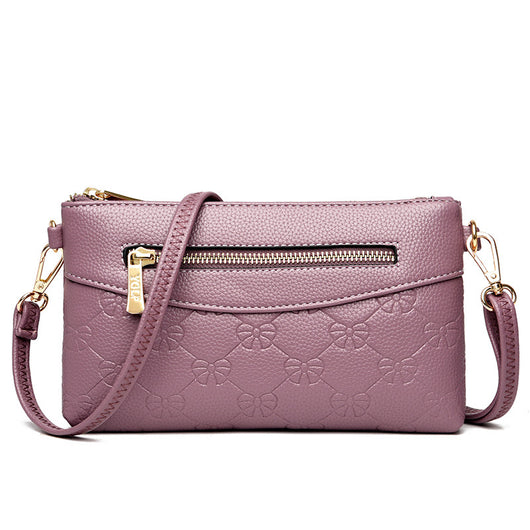 Bolso Cuadrado Pequeño con Patrón Texturizado de Lichi en Diagonal - Image 9