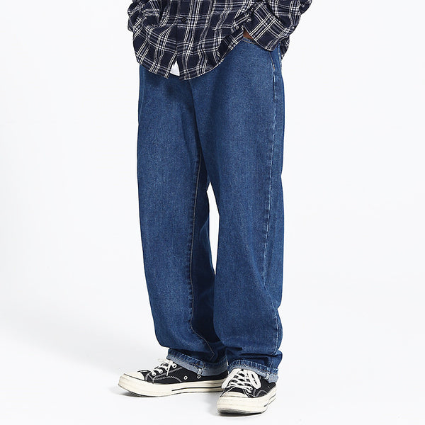 Pantalones Rectos Casual Unisex Estilo Urbano Tela Lavada