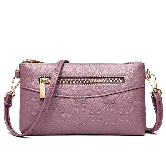 Bolso Cuadrado Pequeño con Patrón Texturizado de Lichi en Diagonal - Image 2