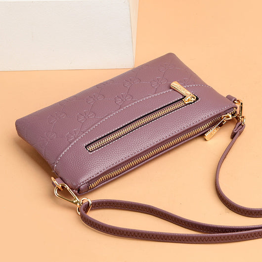 Bolso Cuadrado Pequeño con Patrón Texturizado de Lichi en Diagonal - Image 6