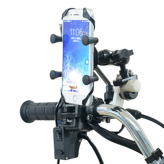 Soporte Aluminio para Celular en Moto y Bicicleta Eléctrica - Image 4