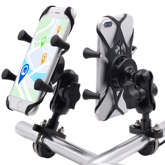 Soporte Aluminio para Celular en Moto y Bicicleta Eléctrica