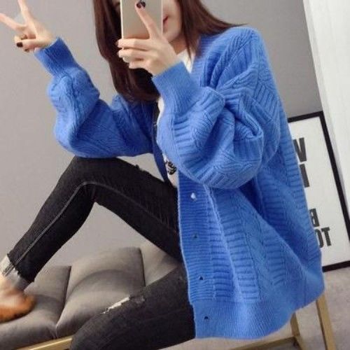Suéter Cardigan Holgado Multiusos para Estudiantes