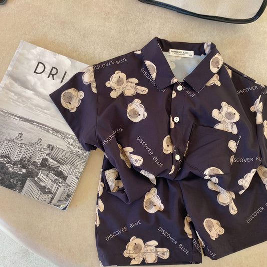 Pijama Enterizo Estampado Oso para Niños y Niñas