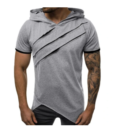 Playera Personalizada de Fitness con Pliegues en Mangas Cortas - Image 4