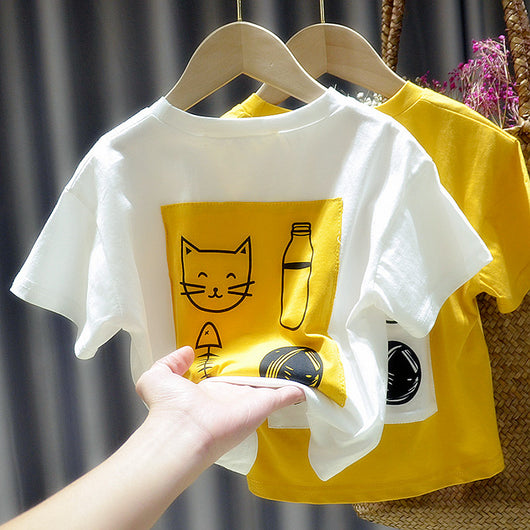Playera Infantil Estampado Dibujos Animados Cuello Redondo Manga Corta - Image 10