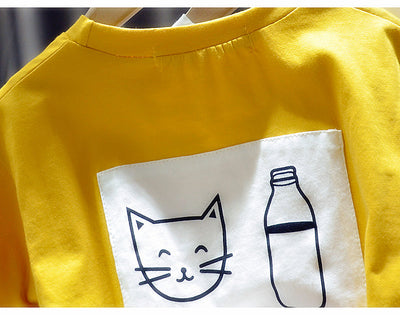 Playera Infantil Estampado Dibujos Animados Cuello Redondo Manga Corta - Image 4