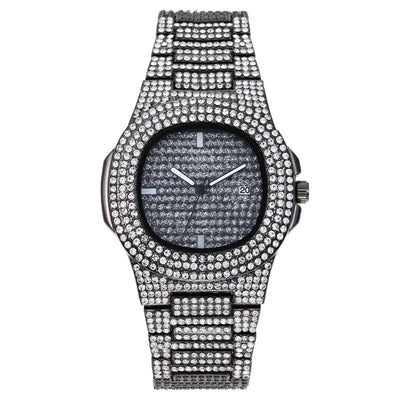 Reloj de Lujo para Hombre con Diamantes y Calendario - Cuarzo Premium - Image 7