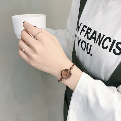 Reloj de Pulsera Retro Literario con Esfera Pequeña de Temperamento Elegante - Image 9