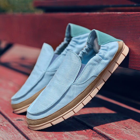 Zapatos Casuales de Tela con Suela Plana Baja