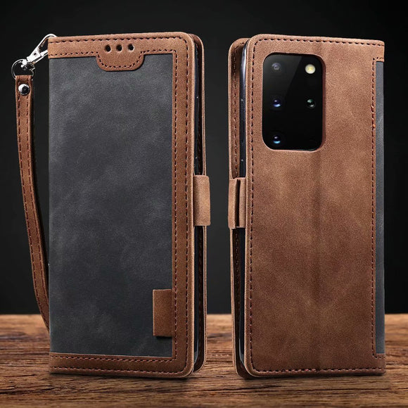 Funda Retro con Diseño de Empalme para Celular