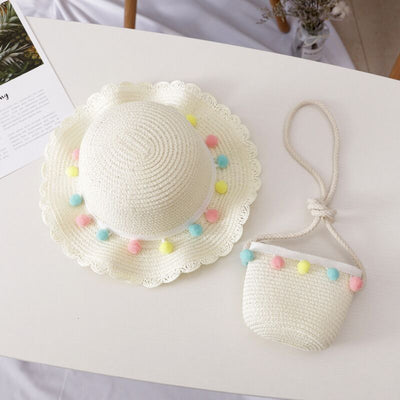 Conjunto de Verano Infantil: Bolsa y Sombrero Tejidos a Mano - Image 4