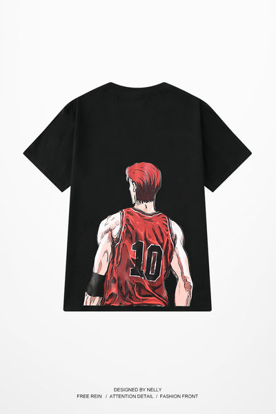 Camiseta de Baloncesto Holgada Estilo Hong Kong Manga Cinco Puntos - Image 10