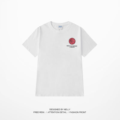 Camiseta de Baloncesto Holgada Estilo Hong Kong Manga Cinco Puntos