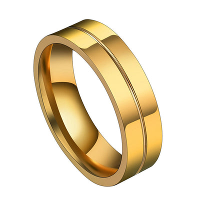 Anillo de Acero Titanio para Parejas con Circón - Diseño Minimalista - Image 10