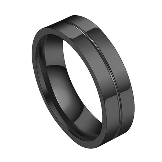 Anillo de Acero Titanio para Parejas con Circón - Diseño Minimalista - Image 7