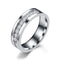 Anillo de Acero Titanio para Parejas con Circón - Diseño Minimalista