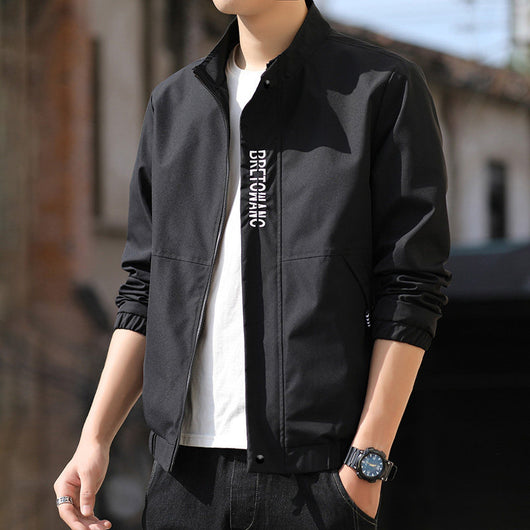 Chaqueta Casual Slim Fit con Cuello Mao Bordada para Hombre - Image 8