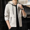 Chaqueta Casual Slim Fit con Cuello Mao Bordada para Hombre