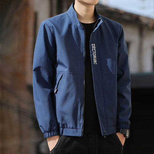 Chaqueta Casual Slim Fit con Cuello Mao Bordada para Hombre - Image 4