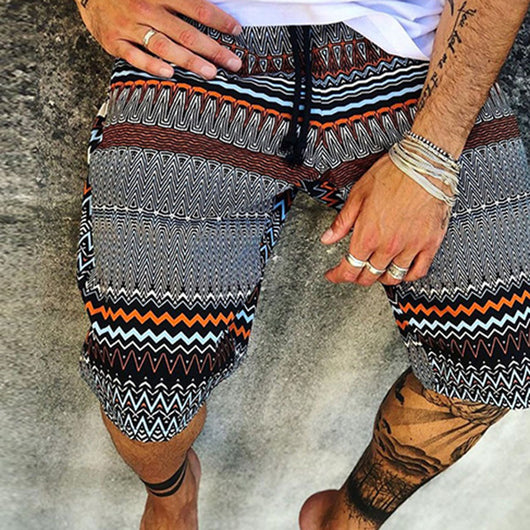 Pantalones Cortos Deportivos Retro Estampados para Playa - Ajuste Holgado y Cómodo - Image 3