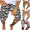 Shorts Esportivos Retrô Estampados para Praia - Ajuste Solto e Confortável