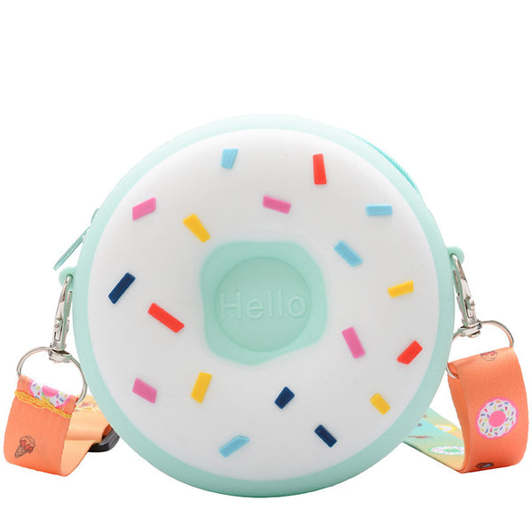 Bolsa Mensajera Infantil Princesa Donut - Monedero de Silicona Mini