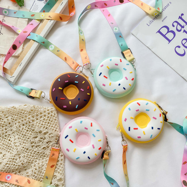 Bolsa Mensajera Infantil Princesa Donut - Monedero de Silicona Mini