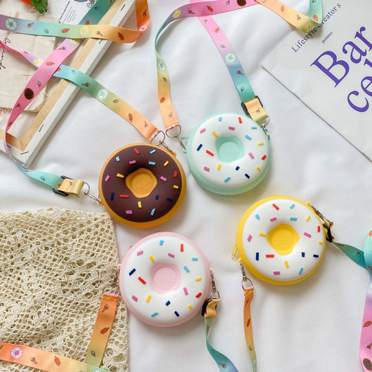 Bolsa Mensajera Infantil Princesa Donut - Monedero de Silicona Mini