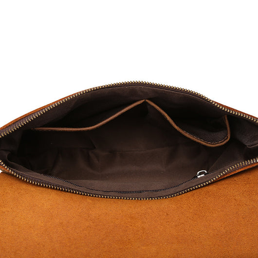 Bolsa Mensajera de Cuero Genuino para Hombre - Estilo Retro Casual - Image 10