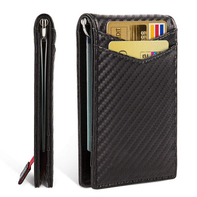 Cartera Minimalista de Cuero con Protección RFID Anti-Fraude