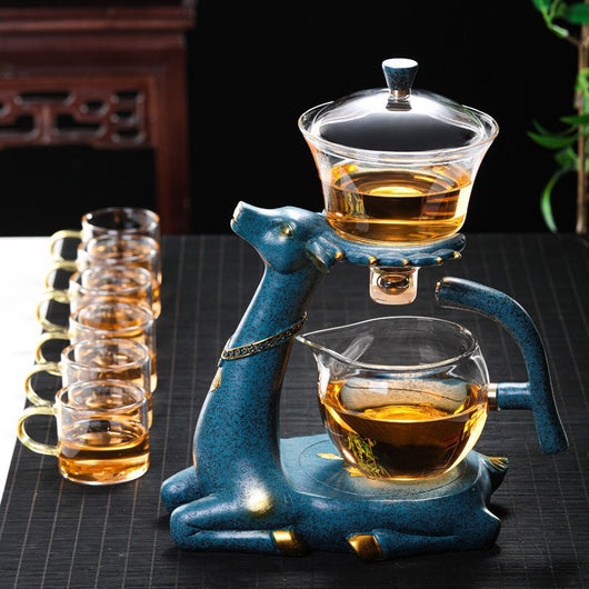 Tetera de Vidrio Resistente al Calor con Infusor - Diseño Ciervo - Image 6