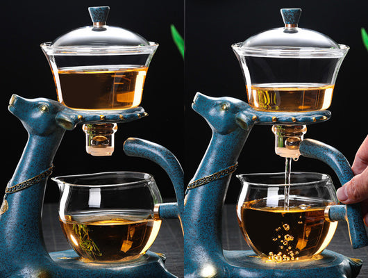 Tetera de Vidrio Resistente al Calor con Infusor - Diseño Ciervo - Image 7