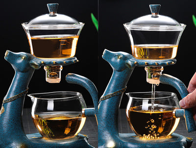 Tetera de Vidrio Resistente al Calor con Infusor - Diseño Ciervo - Image 4