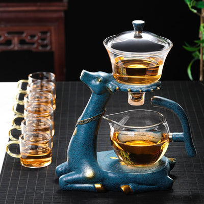 Tetera de Vidrio Resistente al Calor con Infusor - Diseño Ciervo