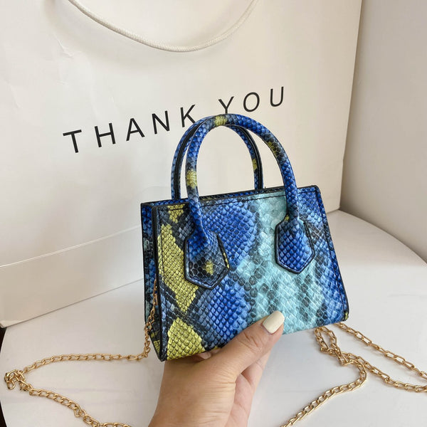 Bolso Bandolera Mini con Estampado de Serpiente
